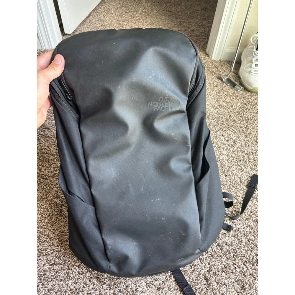 The North Face Kaban Backpack Laptop Bag Black Teal Turquoise Interior Active